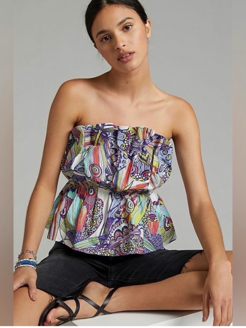 Anthropologie Multicolor Tube Top